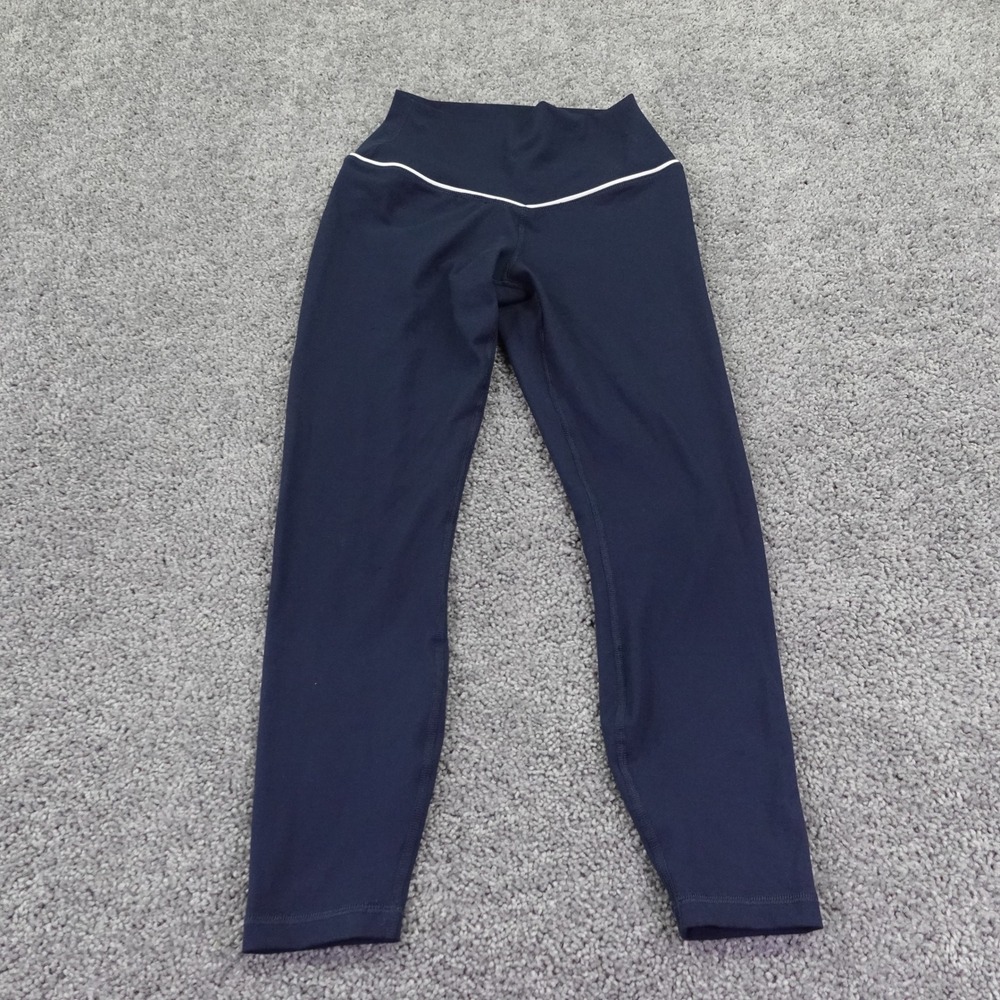 90 Degree By Reflex Leggings Womens Small Navy Blue Active Ankle